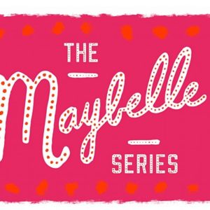 White Letters on pink background