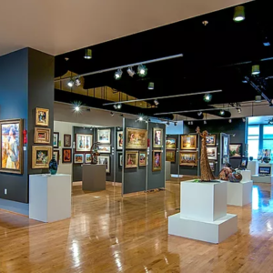 art displayed in a museum