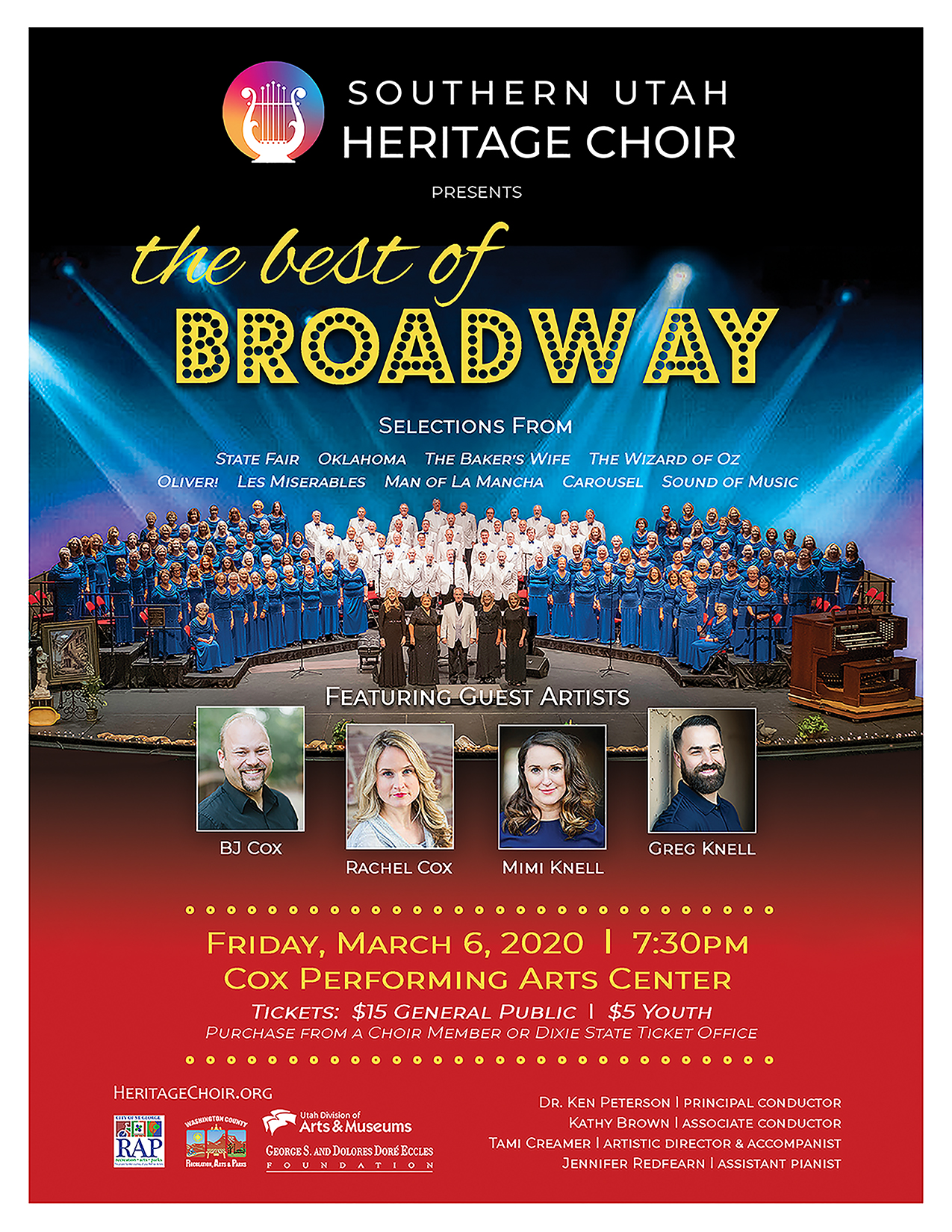 choir in front of blue background