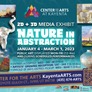2023 Nature in Abstraction Art Exhibit PLAYBILL Halv side 4.875x3.875 Annonse 1